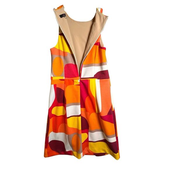 Trina Turk Mini Dress Women Yellow Orange Mod Sleeveless Sz 2 Scooby Doo Costume - Picture 15 of 15